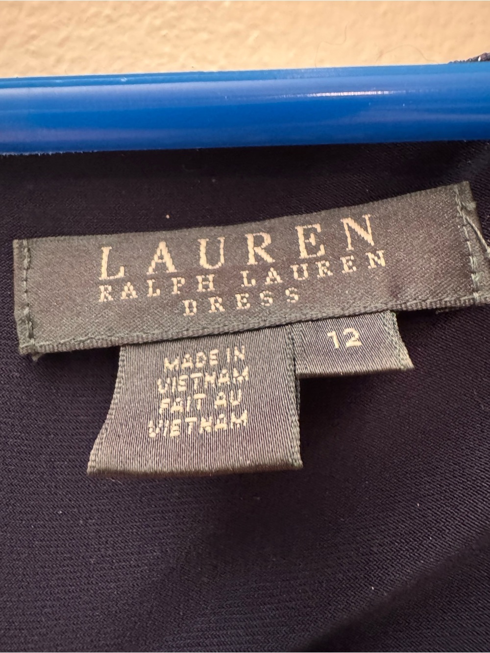 Ralph Lauren Navy/Mauve Sparkle V-Neck Midi Dress - Picture 2 of 7